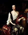 The Martyrdom of St Margaret Paintings - Portrait Of Thomas Brotherton Wife, Margaret by John Riley